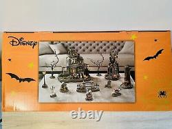 Disney Halloween Village Haunted House 12 Piece Set Mickey Mouse skeleton ft