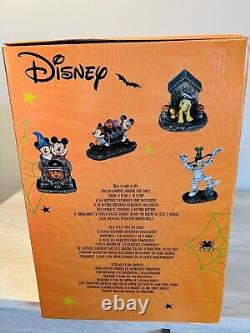 Disney Halloween Village Haunted House 12 Piece Set Mickey Mouse skeleton ft