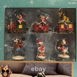 Disney Holiday Village Lights & Music 13 Piece Set Mickey Mouse Christmas NEW