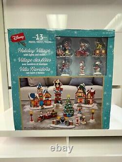 Disney Holiday Village Set, 13-piece with illuminated lights and Music