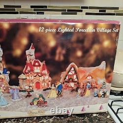 Disney Princess 12 Piece Lighted Porcelain Village Read Description