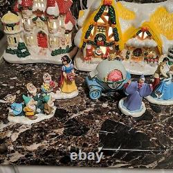 Disney Princess 12 Piece Lighted Porcelain Village Read Description