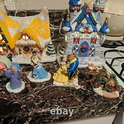 Disney Princess 12 Piece Lighted Porcelain Village Read Description