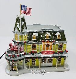 Disney Village Main Street Christmas Casey's Corner Lighted Store Figurine House