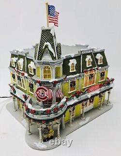Disney Village Main Street Christmas Casey's Corner Lighted Store Figurine House