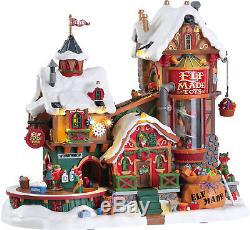 Elf Made Toy Factory with 4.5V Adaptor Christmas Village Building Houses Lemax