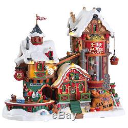 Elf Made Toy Factory with 4.5V Adaptor Christmas Village Building Houses Lemax