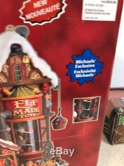 Elf Made Toys Lemax Michaels Signature Christmas Village Animated Sounds NEW