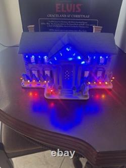 Elvis Graceland At Christmas House with Box Lights & Music 5 Songs LED Lights