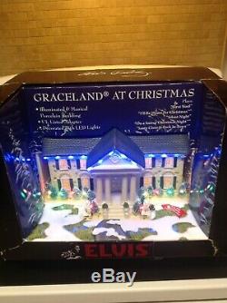 Elvis Presley Graceland At Christmas Musical Porcelain House