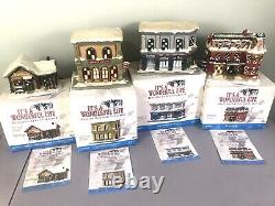 Enesco It's A Wonderful Life Christmas Village ALL FOUR SERIES 1 BUILDINGS