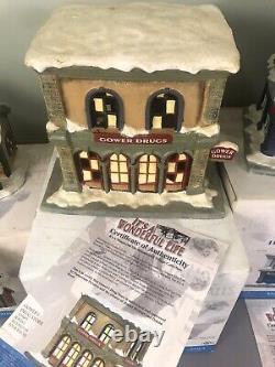 Enesco It's A Wonderful Life Christmas Village ALL FOUR SERIES 1 BUILDINGS