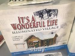 Enesco It's A Wonderful Life Christmas Village ALL FOUR SERIES 1 BUILDINGS