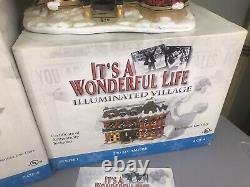 Enesco It's A Wonderful Life Christmas Village ALL FOUR SERIES 1 BUILDINGS