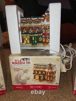 Enesco It's A Wonderful Life Christmas Village series 1 & 2. All main buildings