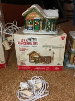Enesco It's A Wonderful Life Christmas Village series 1 & 2. All main buildings
