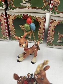 Enesco The North Pole Village 1986 Sandra Zimnicki Lot Of 12 Reindeer READ