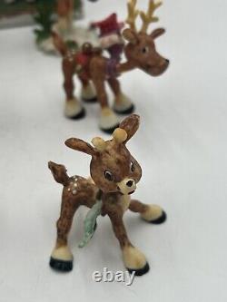Enesco The North Pole Village 1986 Sandra Zimnicki Lot Of 12 Reindeer READ