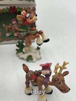 Enesco The North Pole Village 1986 Sandra Zimnicki Lot Of 12 Reindeer READ