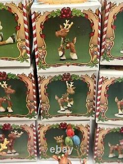 Enesco The North Pole Village 1986 Sandra Zimnicki Lot Of 12 Reindeer READ