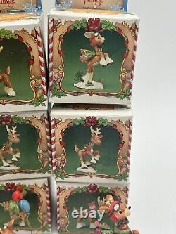 Enesco The North Pole Village 1986 Sandra Zimnicki Lot Of 12 Reindeer READ