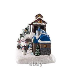 FG Square Powder Ridge Ski Resort LED Lights Christmas Village Decor 14x8x11