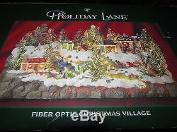 Fiber Optic Christmas Village change colors Holiday line