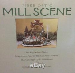 Fiber Optic Mill Scene #678047 Motion Lights & Sound Christmas Village V. G. P/O
