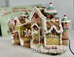 Fiber Optic Motion Animated Christmas Gingerbread House Mansion Works! WithBox