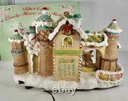 Fiber Optic Motion Animated Christmas Gingerbread House Mansion Works! WithBox
