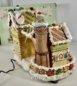 Fiber Optic Motion Animated Christmas Gingerbread House Mansion Works! WithBox