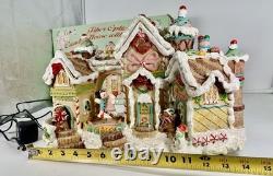Fiber Optic Motion Animated Christmas Gingerbread House Mansion Works! WithBox