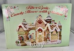 Fiber Optic Motion Animated Christmas Gingerbread House Mansion Works! WithBox