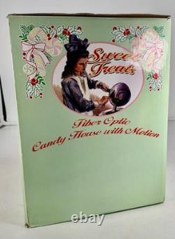 Fiber Optic Motion Animated Christmas Gingerbread House Mansion Works! WithBox