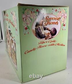 Fiber Optic Motion Animated Christmas Gingerbread House Mansion Works! WithBox