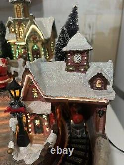 Fiber optic christmas village houses Tested Working