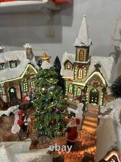 Fiber optic christmas village houses Tested Working