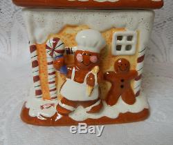 GINGERBREAD House BOY GIRL CHRISTMAS Lighted Votive Candle Village Valley Rare