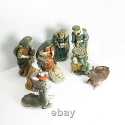 GRADEUR NOEL nativity Scene set Porcelain Christmas 2001 Collectors Edition