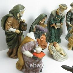 GRADEUR NOEL nativity Scene set Porcelain Christmas 2001 Collectors Edition
