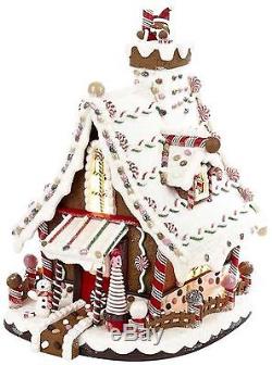 Gingerbread House Icing Snowy Village Candy Lighted Christmas 12In Free Shipping