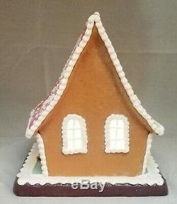 Gingerbread House Large Christmas LED Light Up Snowman Clay-dough 10 Kurt Adler