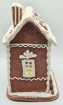 Gingerbread Large Brown Icing Carriage House LED Light Up Clay-dough 8.5 Gerson