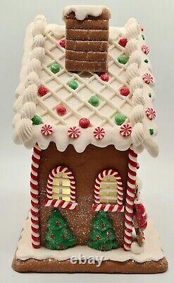 Gingerbread Large Brown White Bakery Shoppe LED Light Up Clay-dough 9 Gerson