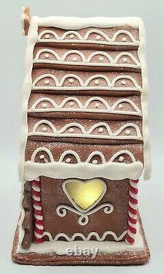 Gingerbread Large Brown White Icing Candy LED Light Up Clay-dough 8.5 Gerson