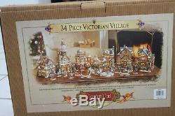 Grandeur Noel 34-piece Victorian Village 2000 Collector's Edition Christmas Euc