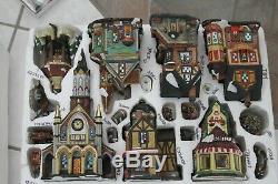 Grandeur Noel 34-piece Victorian Village 2000 Collector's Edition Christmas Euc