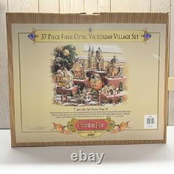 Grandeur Noel 37 Piece Fiber Optic Victorian Christmas Village 2003 Town Set