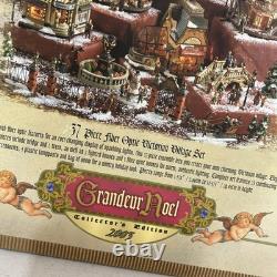 Grandeur Noel 37 Piece Fiber Optic Victorian Christmas Village 2003 Town Set