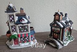 Grandeur Noel Collectible 41-Piece Victorian Village Set. Christmas Decorations
